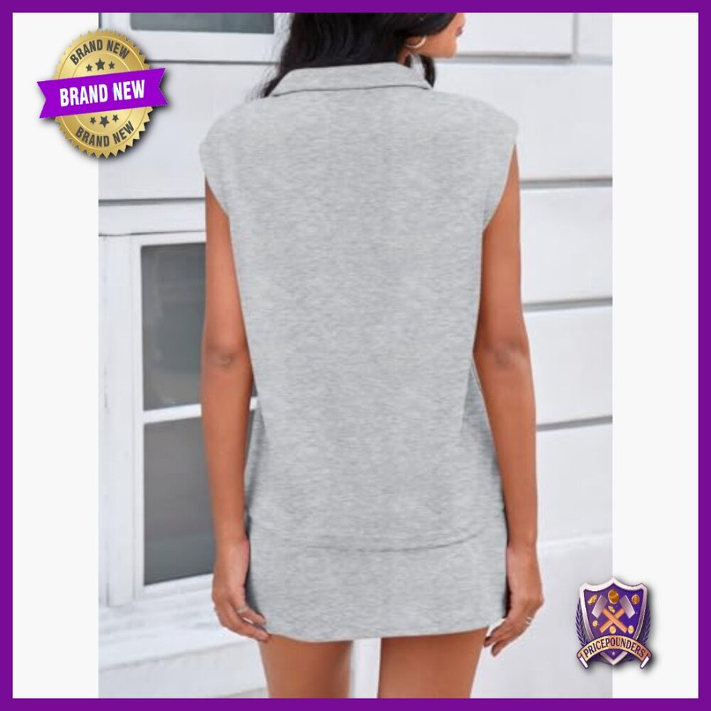 Large Polyester Blend Athletic Skort Set Sleevele… - image 3